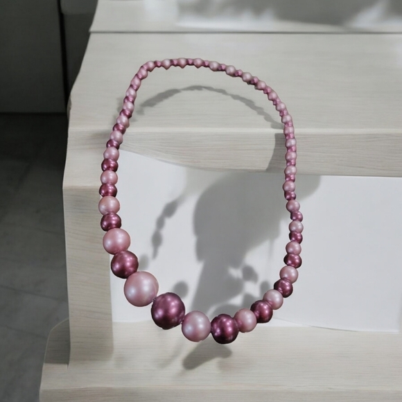 Purple Bead Necklace - Picture 1 of 3